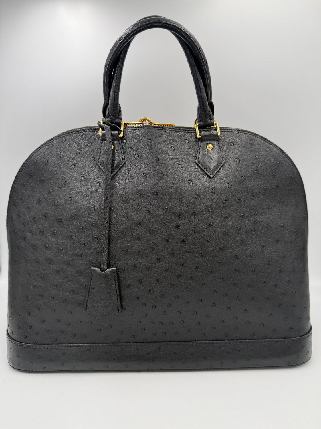 LOUIS VUITTON Alma GM in Ostrich Leather Handbag