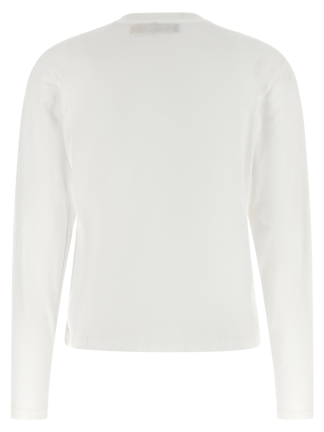 White Cotton Long Sleeve T-Shirt