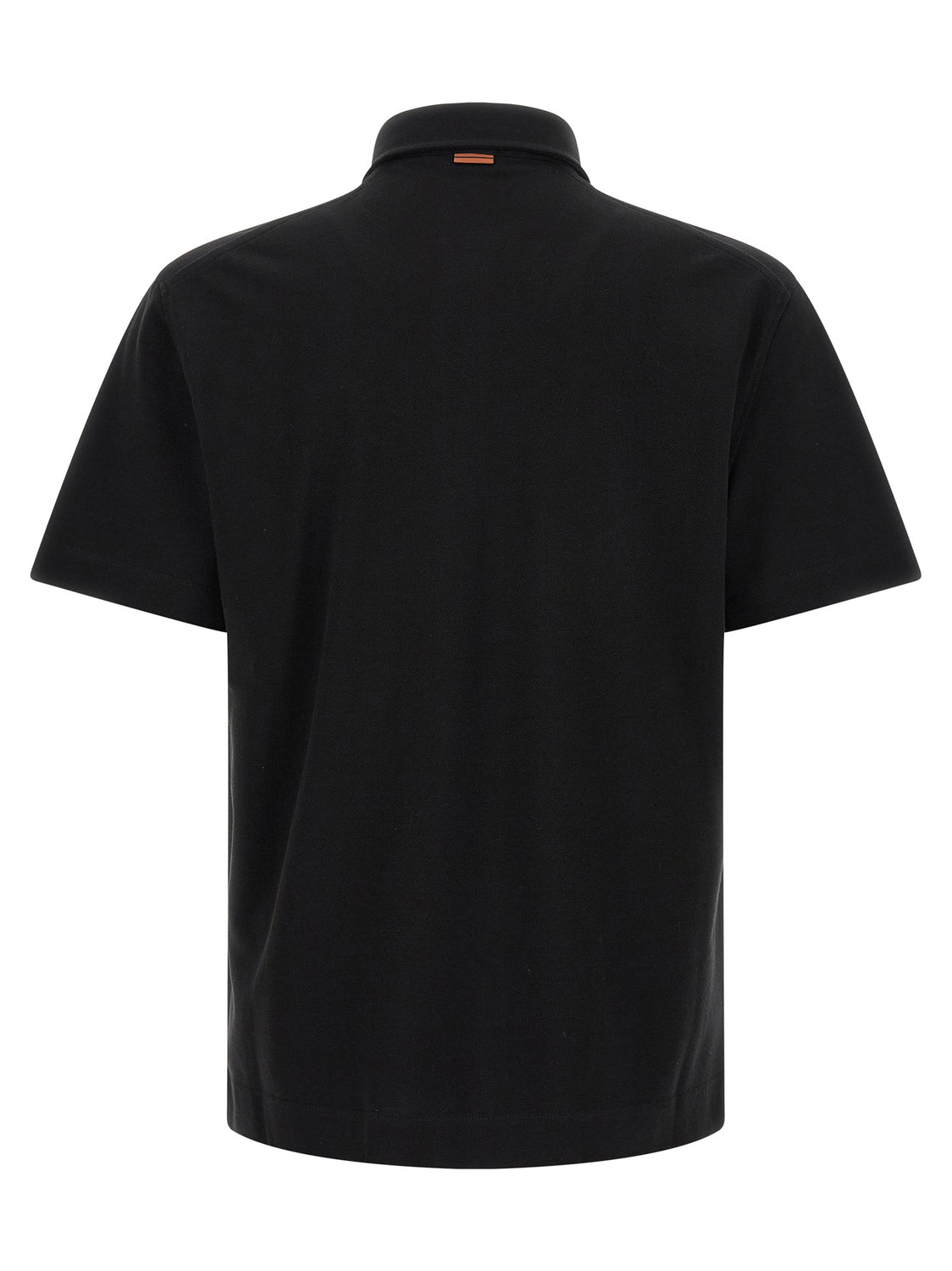 Black Cotton Polo Shirt