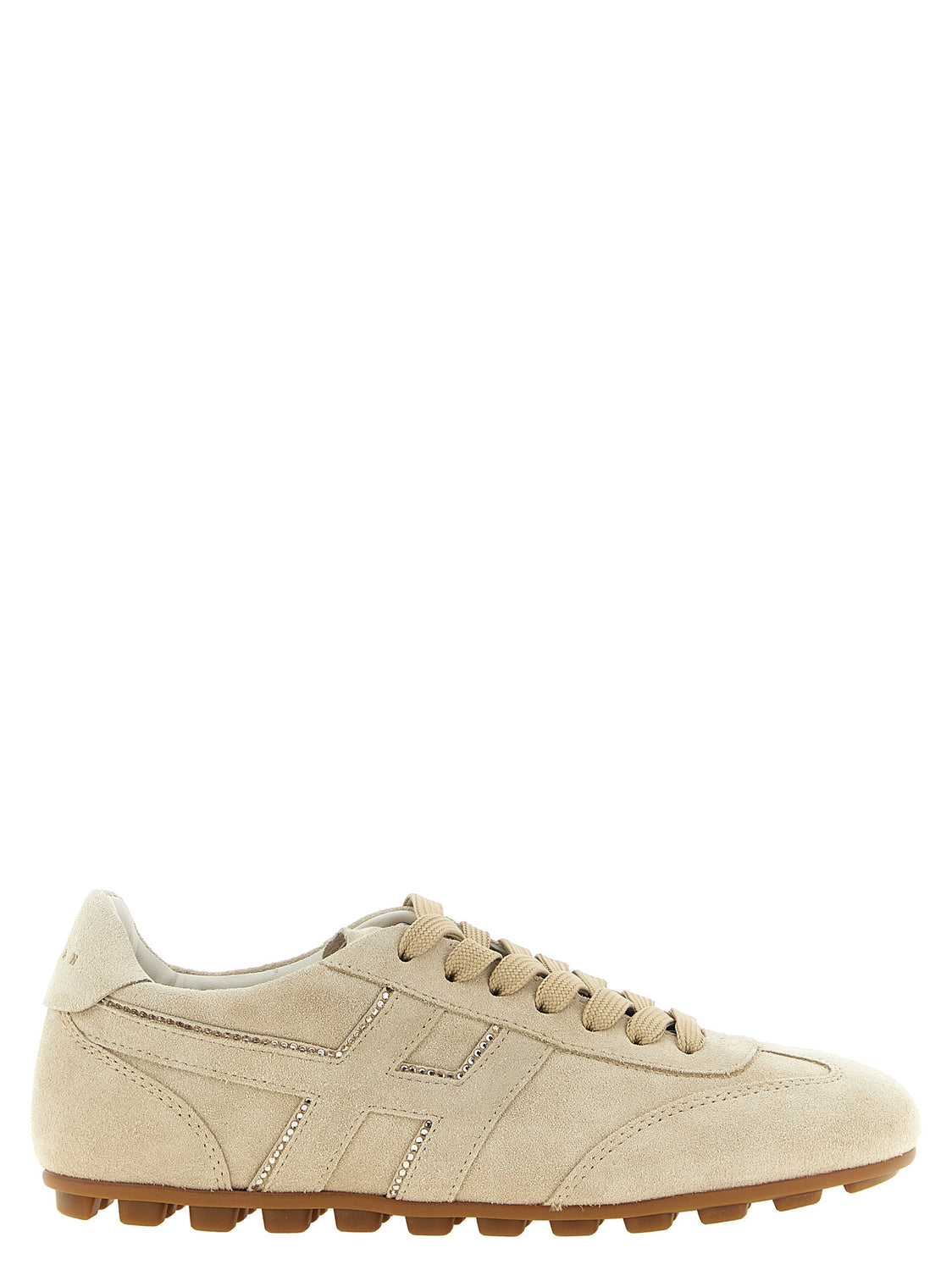 Beige Calfskin Athletic Sneakers