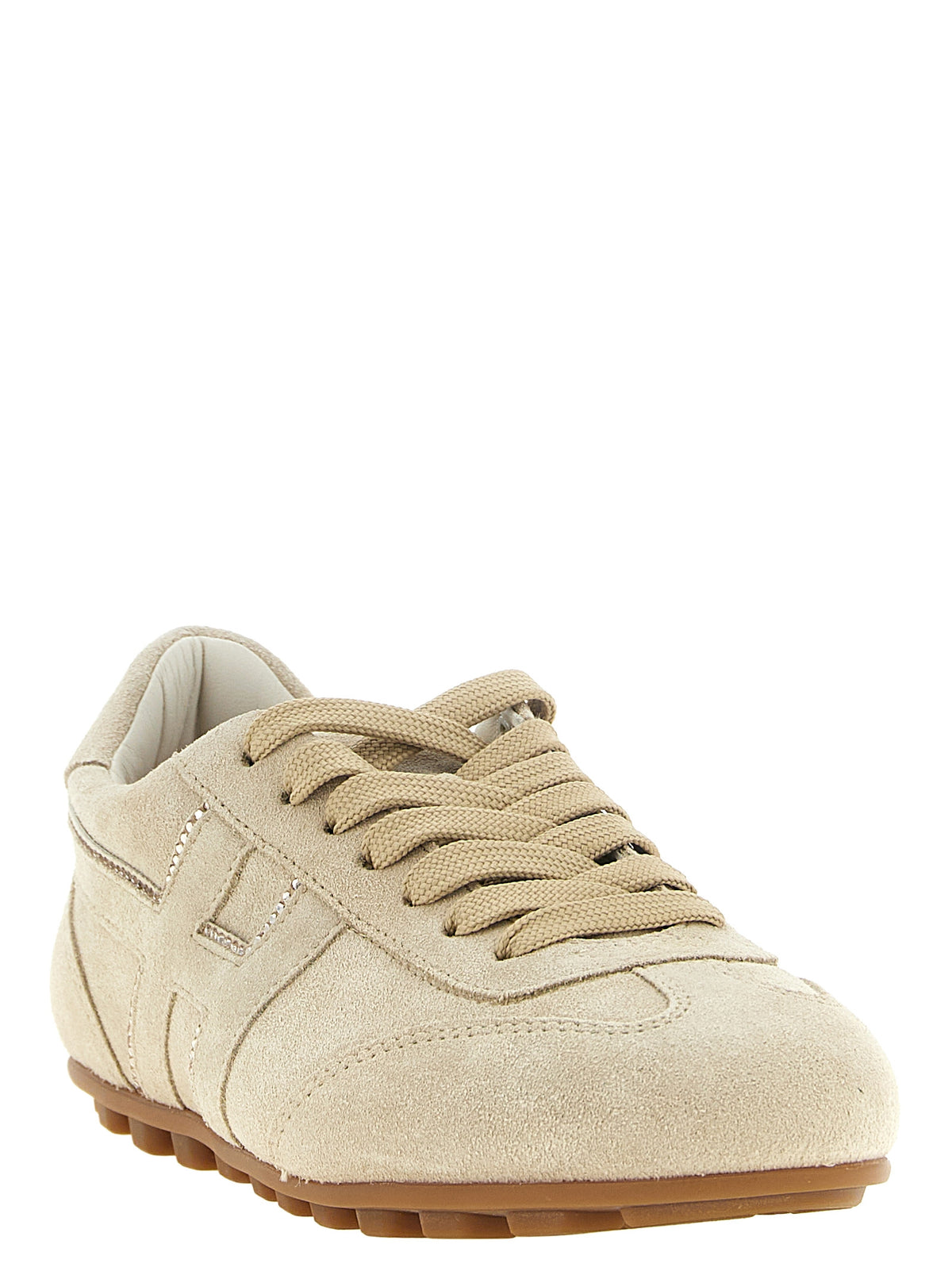 Beige Calfskin Athletic Sneakers