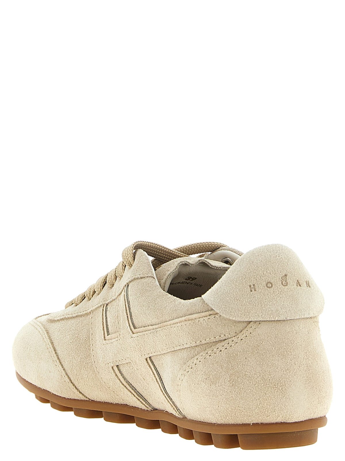 Beige Calfskin Athletic Sneakers