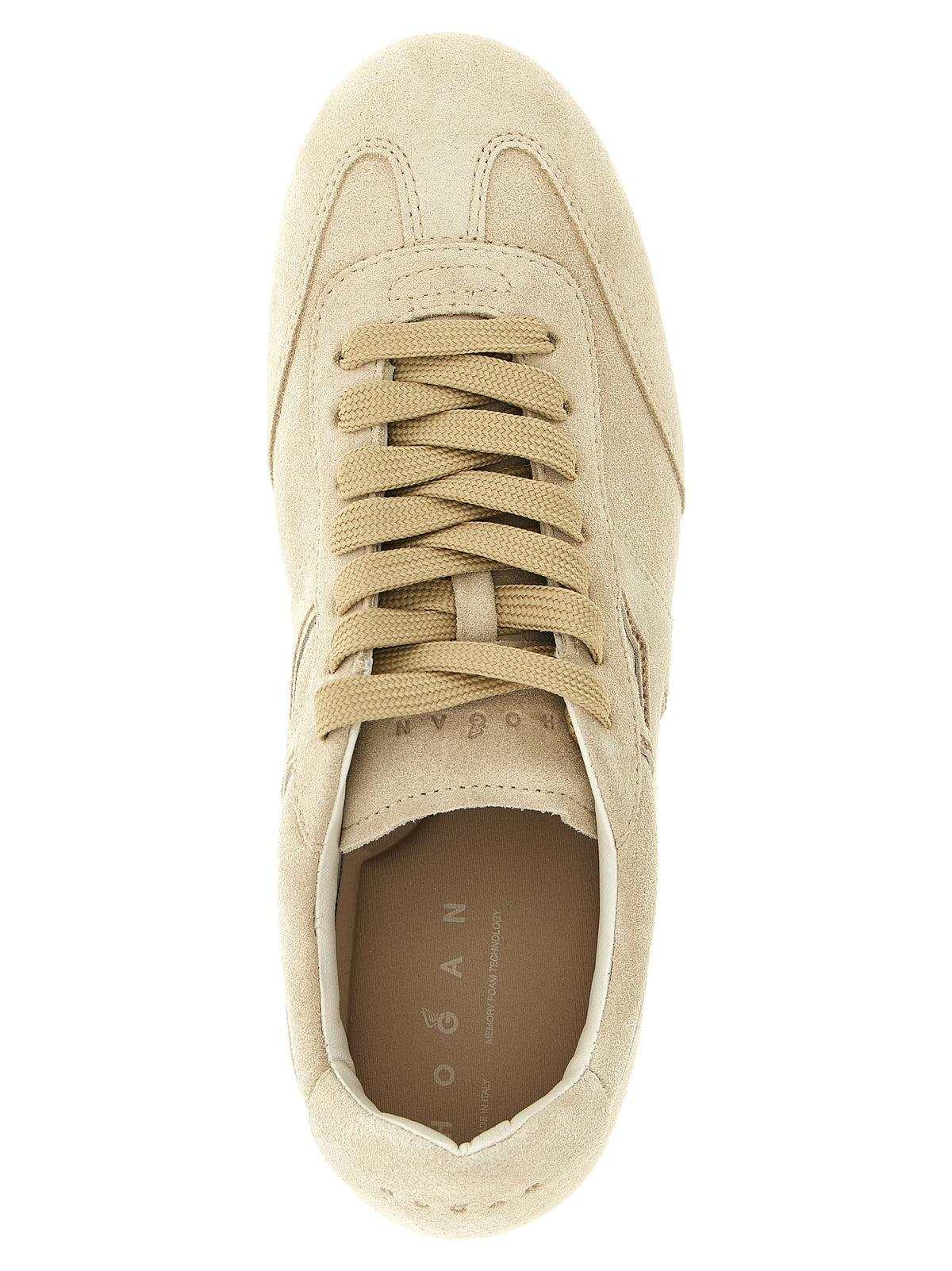Beige Calfskin Athletic Sneakers
