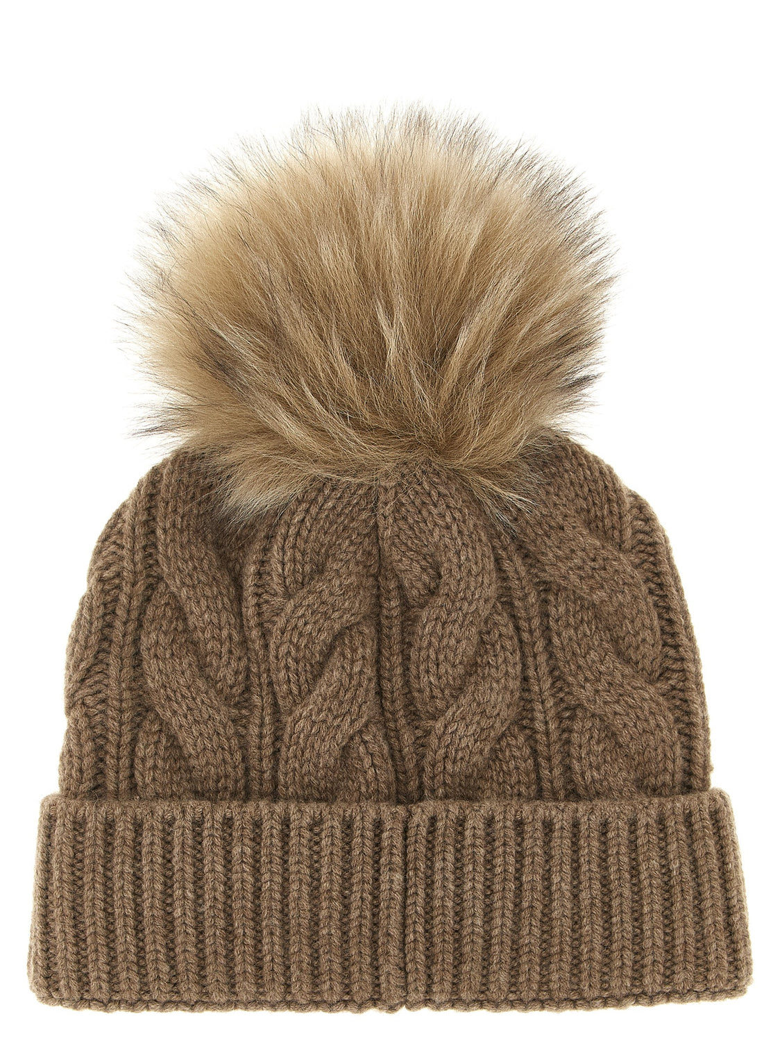 Brown Virgin Wool Beanie