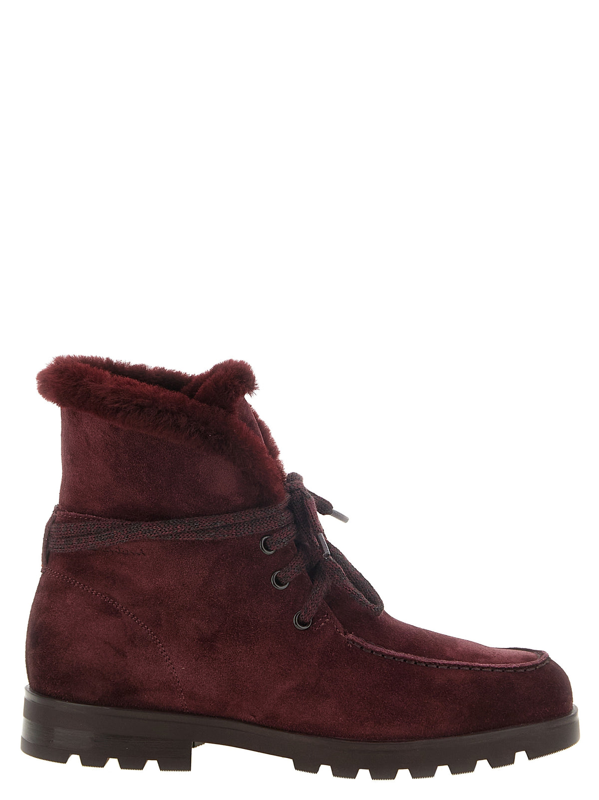 Bordeaux Calfskin Ankle Boots