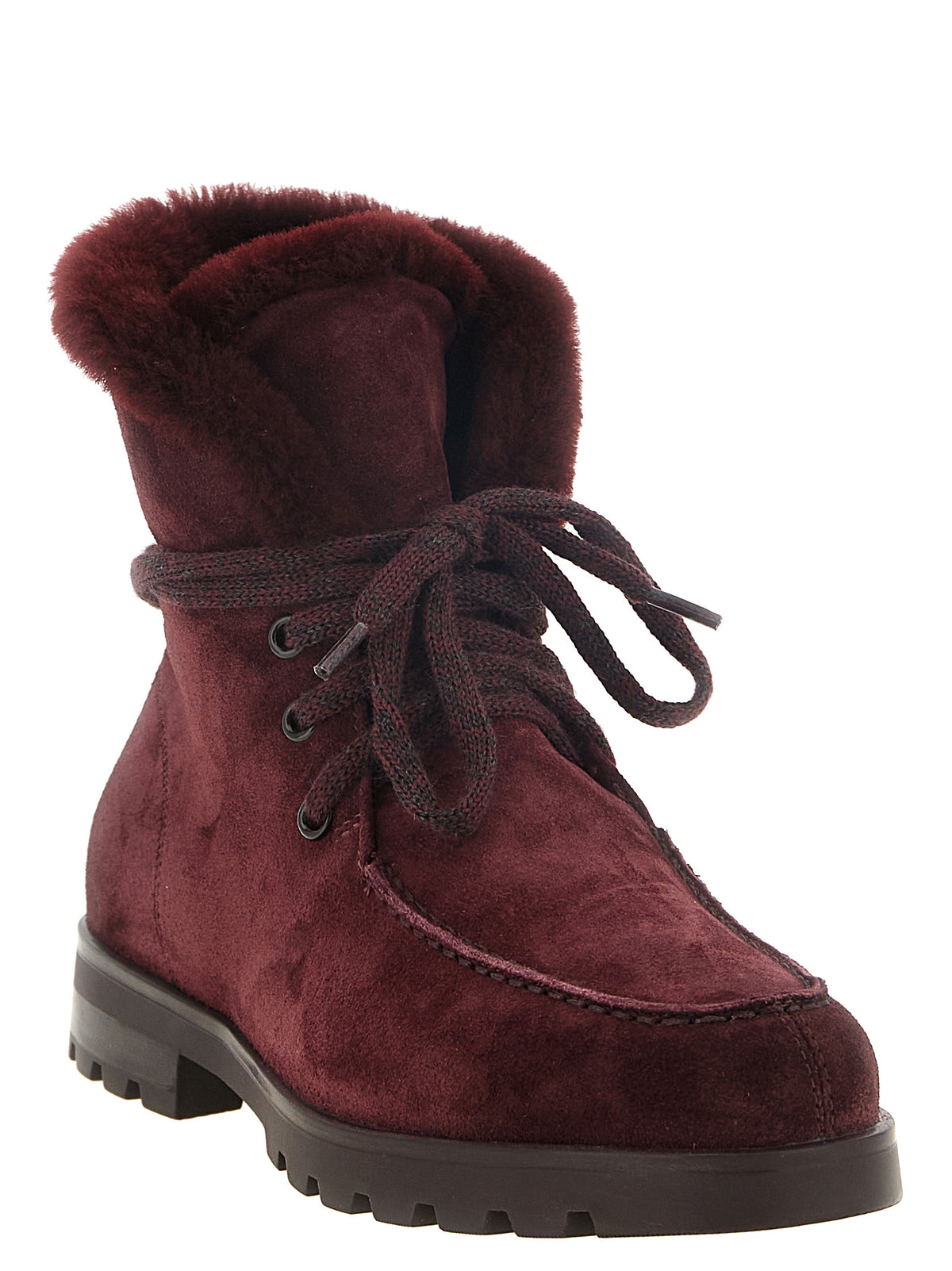 Bordeaux Calfskin Ankle Boots