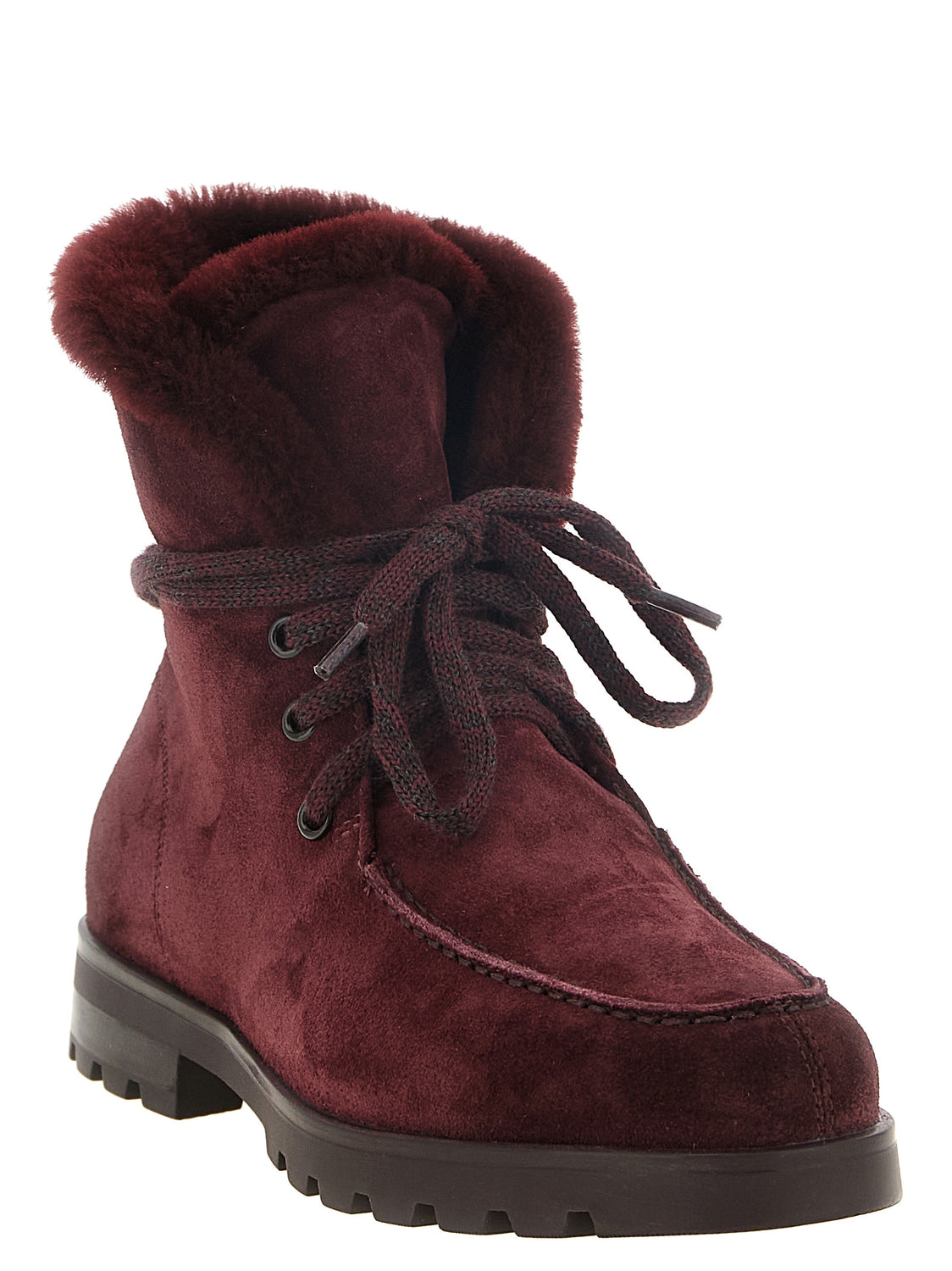 Bordeaux Calfskin Ankle Boots