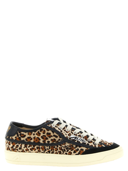 Brown Cowhide Low Top Sneakers