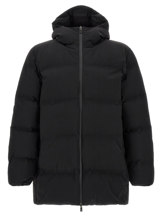 Black Polyamide Full-Length Jacket