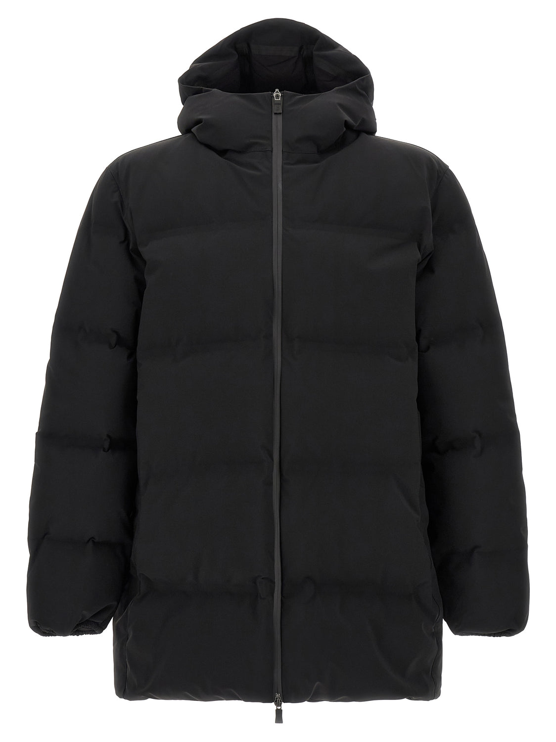Black Polyamide Full-Length Jacket