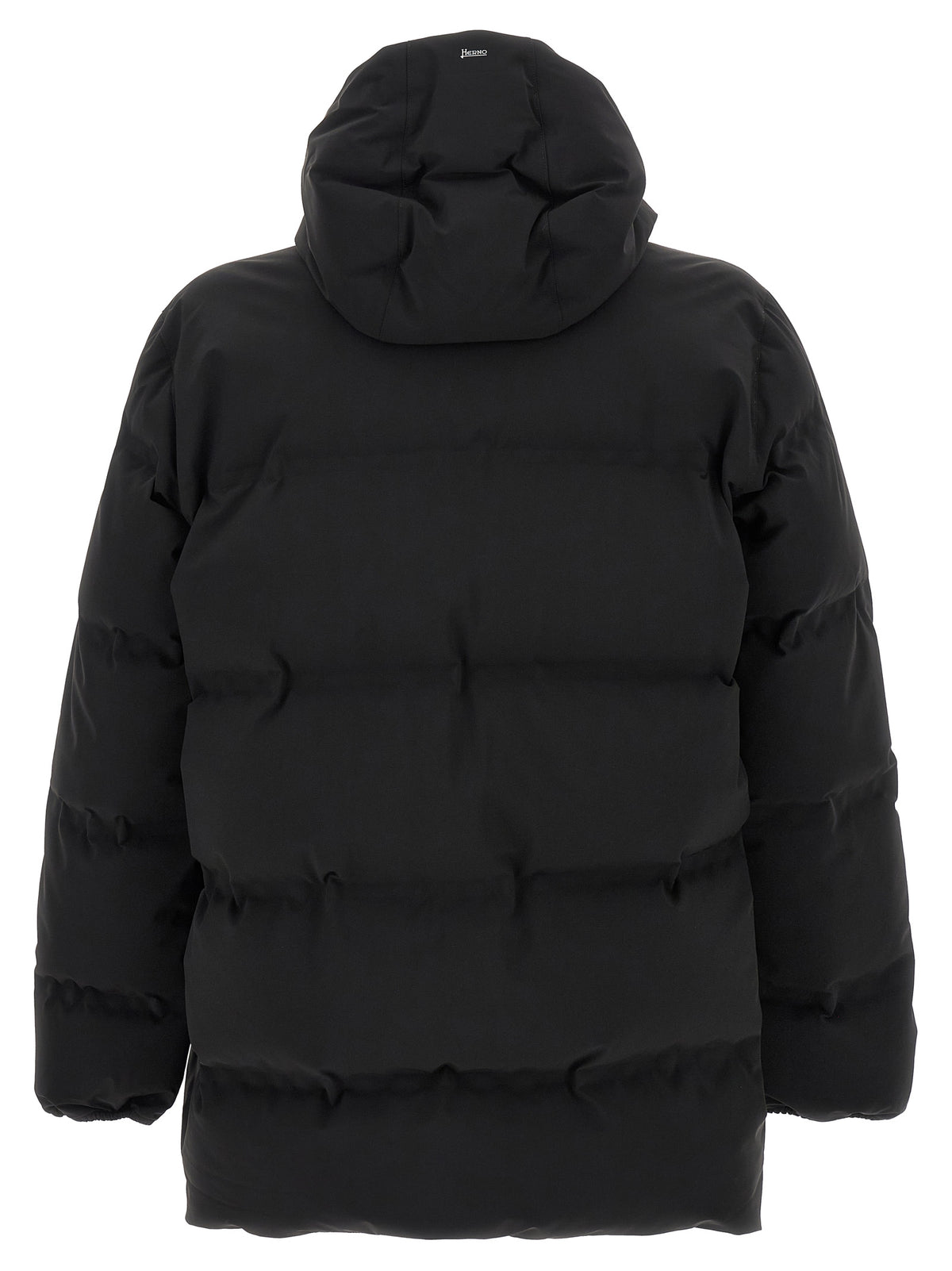 Black Polyamide Full-Length Jacket