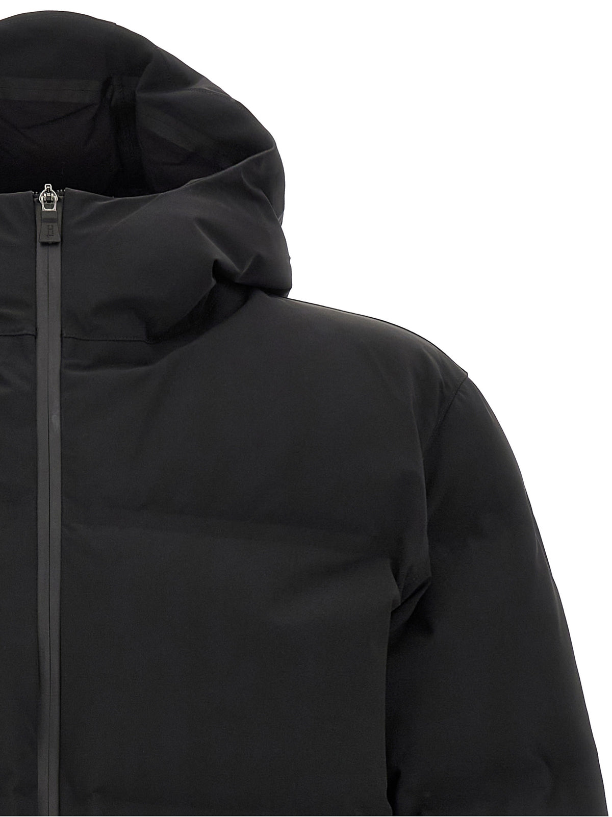 Black Polyamide Full-Length Jacket
