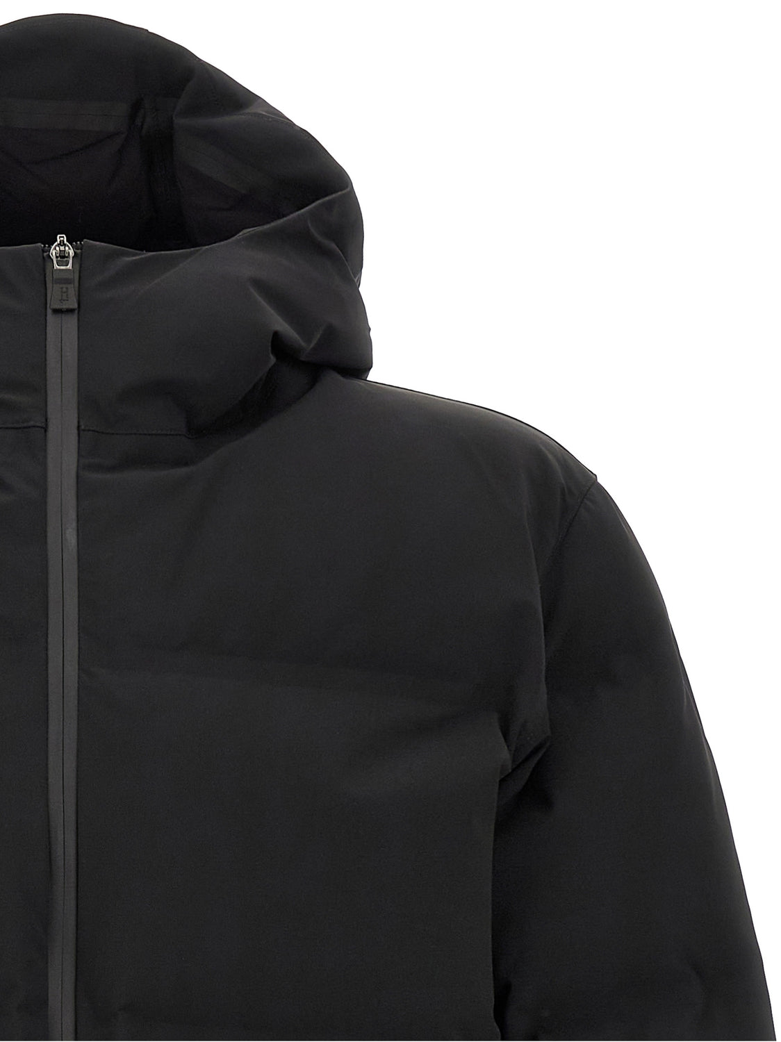 Black Polyamide Full-Length Jacket