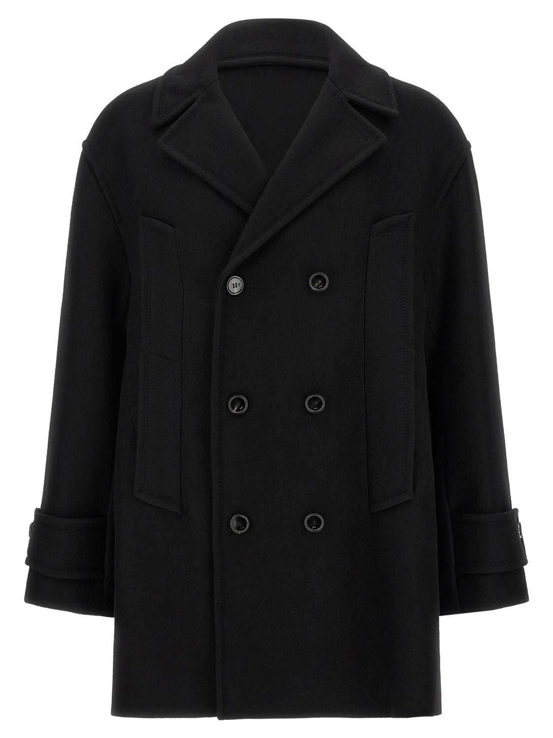Black Virgin Wool Coat
