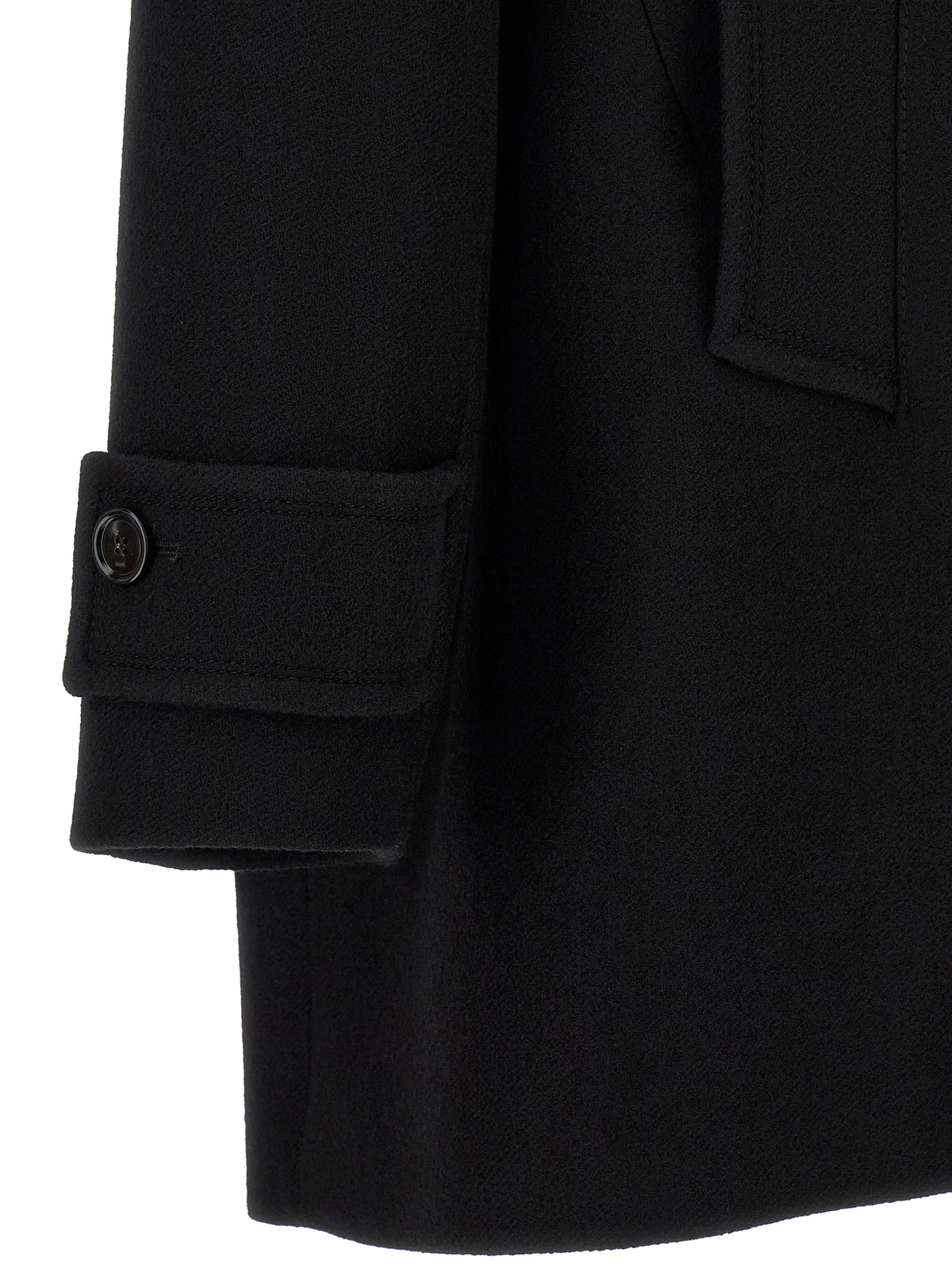 Black Virgin Wool Coat