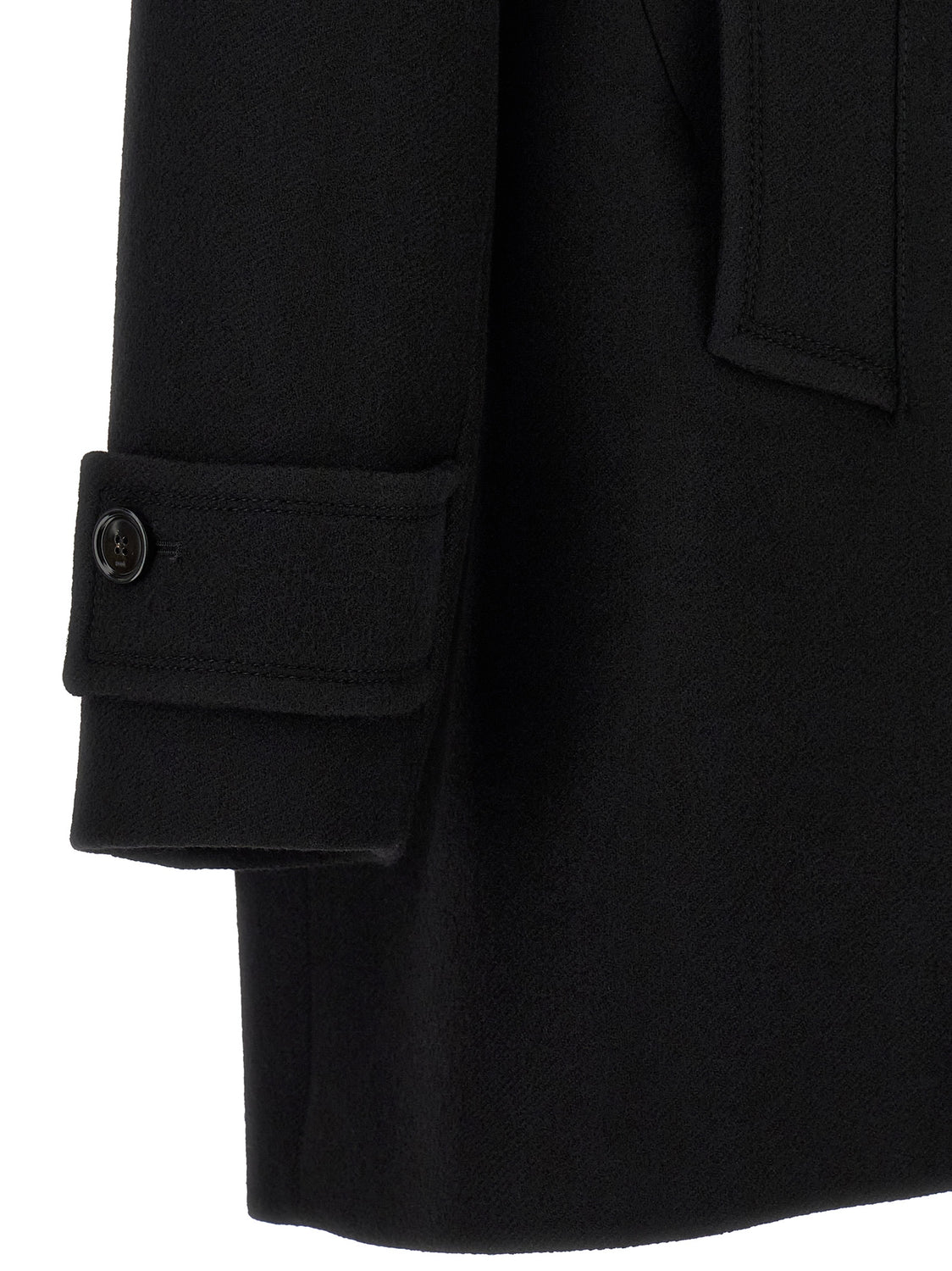 Black Virgin Wool Coat