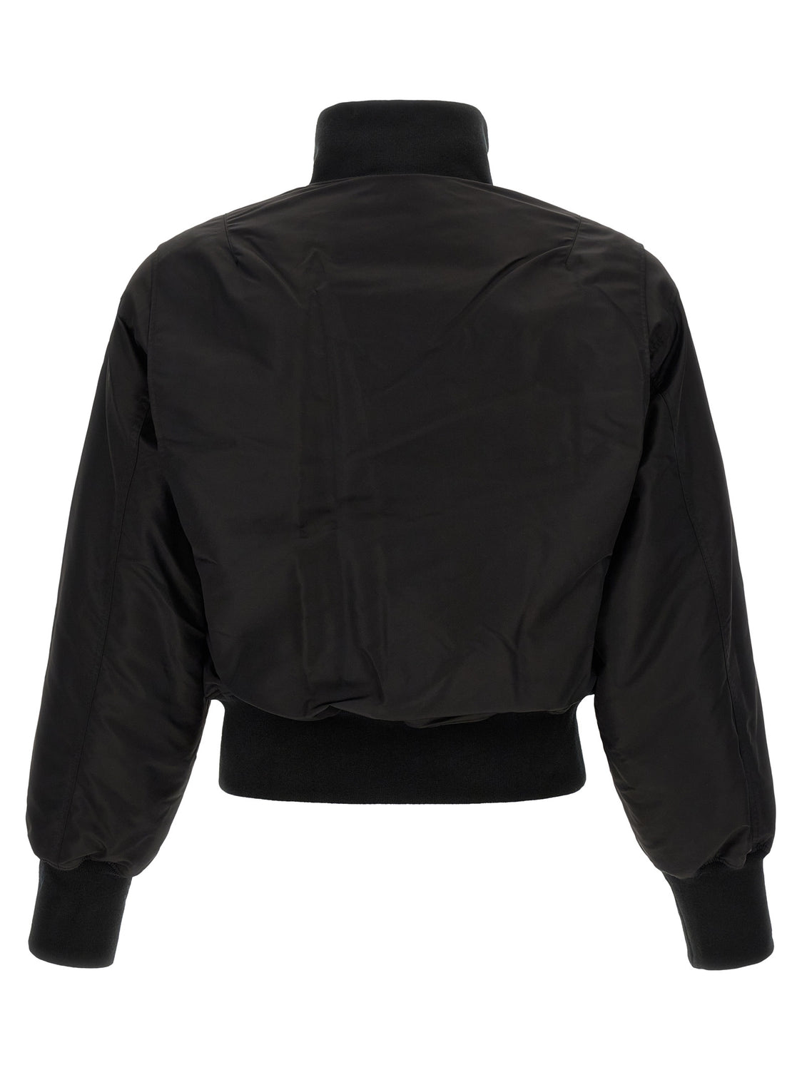 Black Nylon Bomber