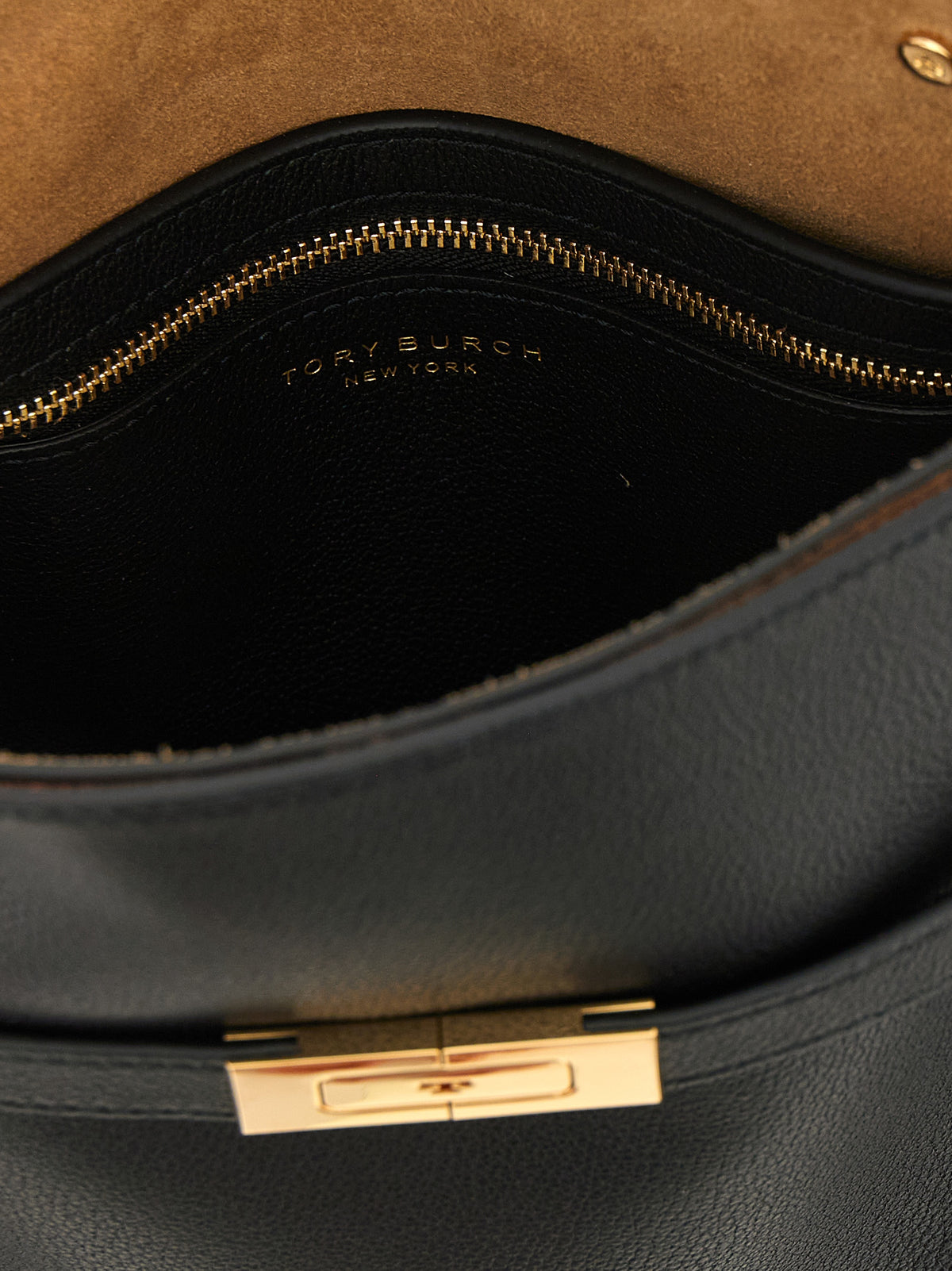 Black Lambskin Crossbody Bag