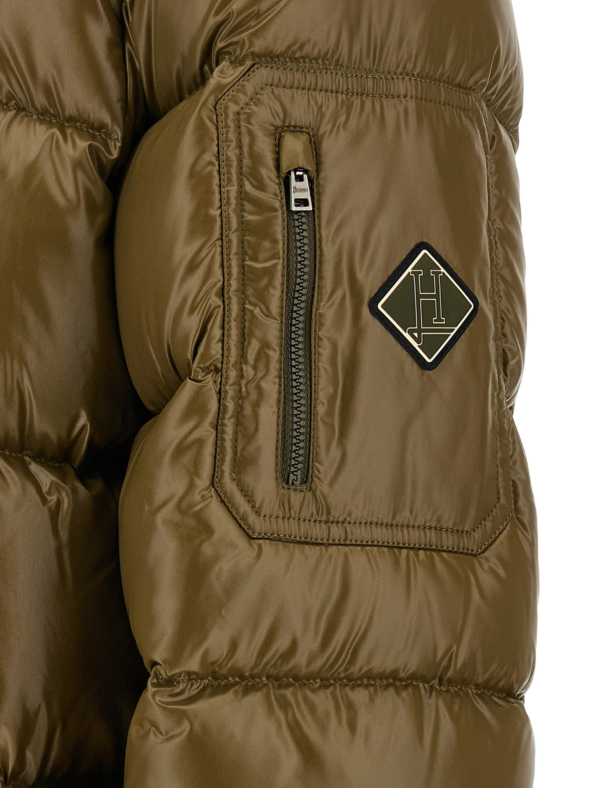 Bicolor Polyamide Full-Length Jacket