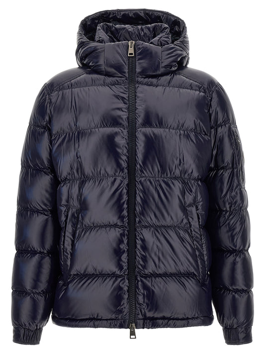 Blue Polyamide Full-Length Jacket