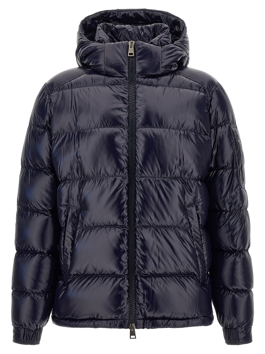 Blue Polyamide Full-Length Jacket