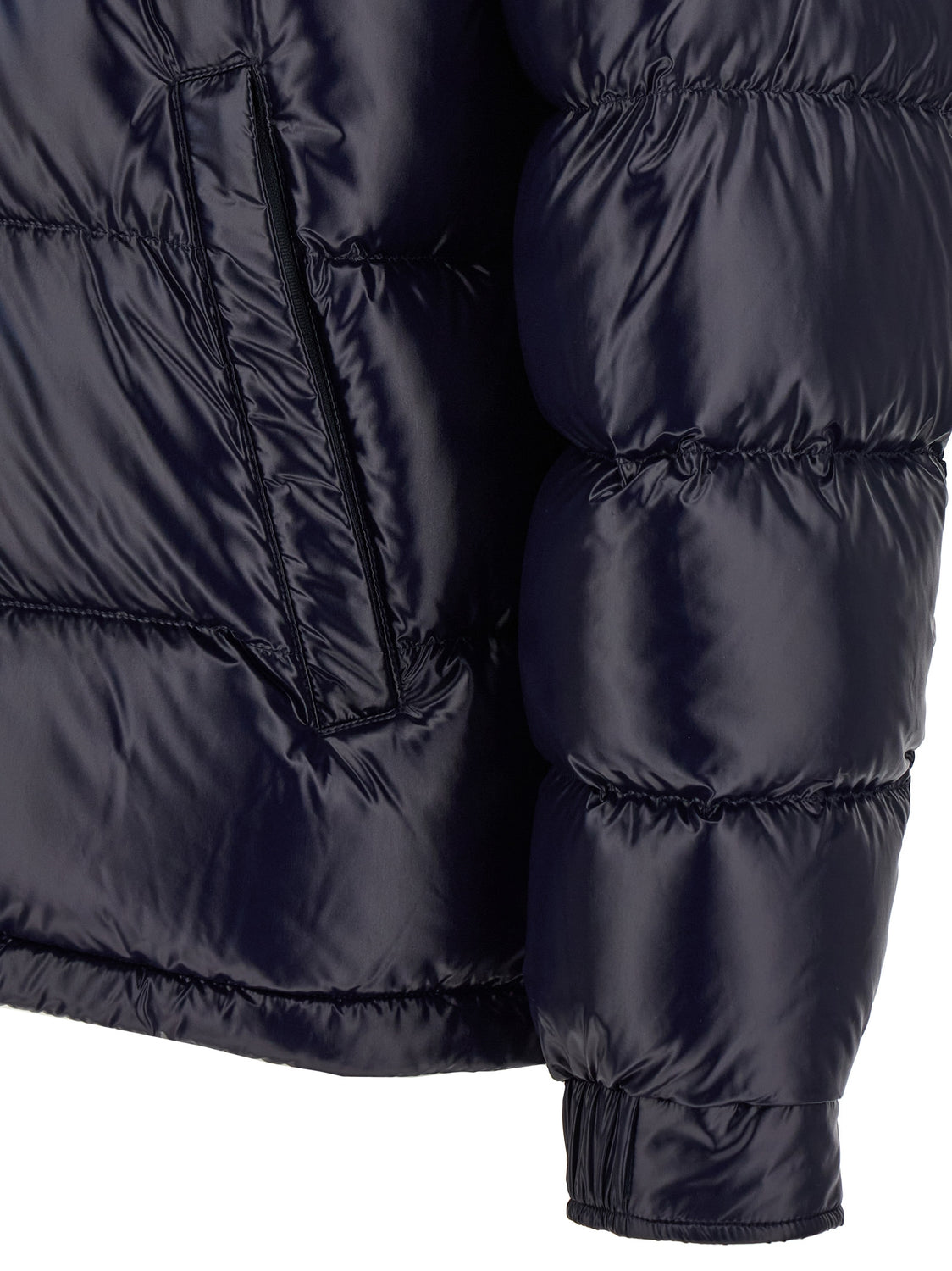 Blue Polyamide Full-Length Jacket
