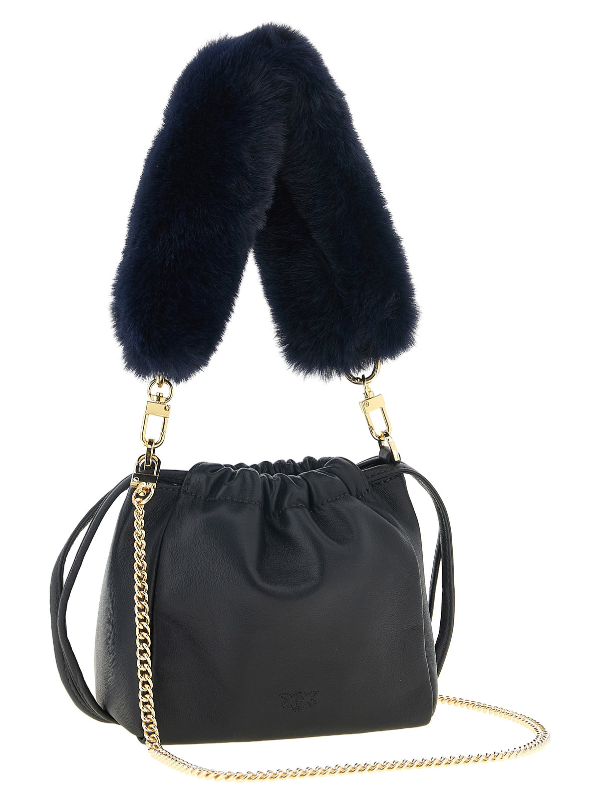 Blue Lambskin Shoulder Bag