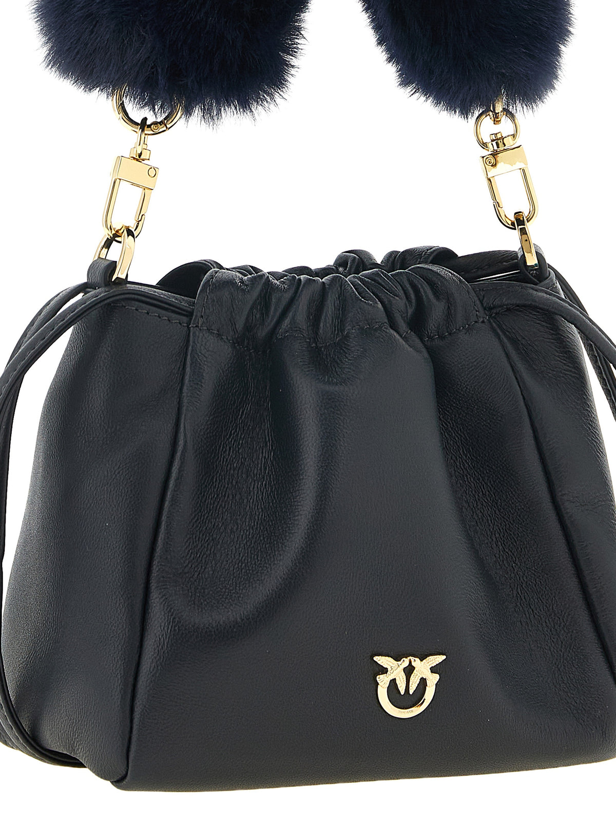 Blue Lambskin Shoulder Bag