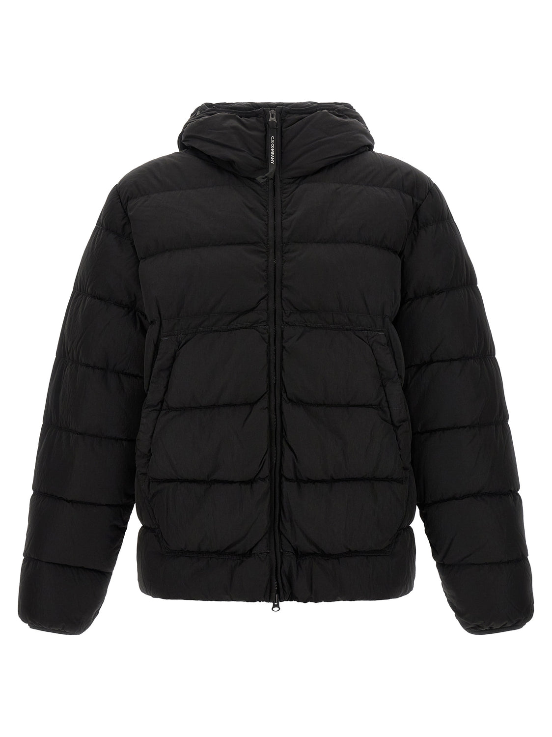 Black Polyamide Full-Length Jacket