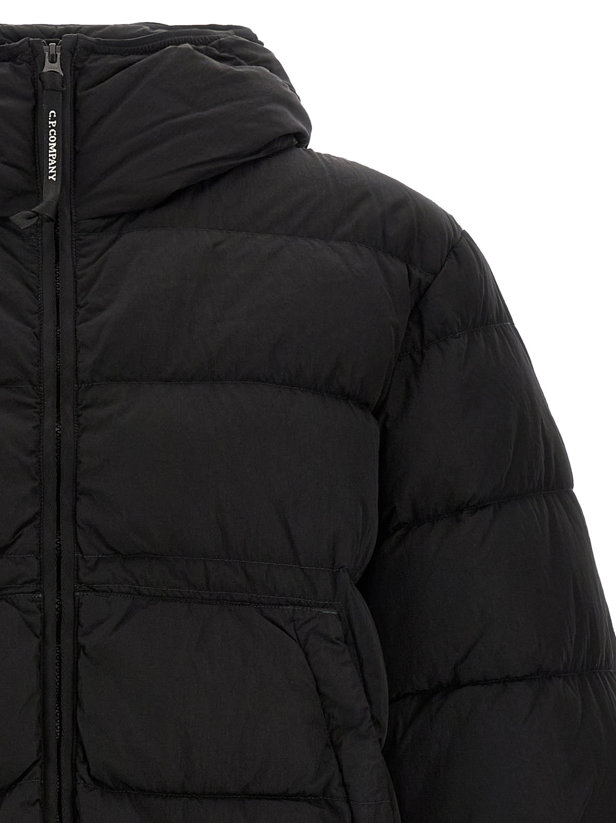 Black Polyamide Full-Length Jacket