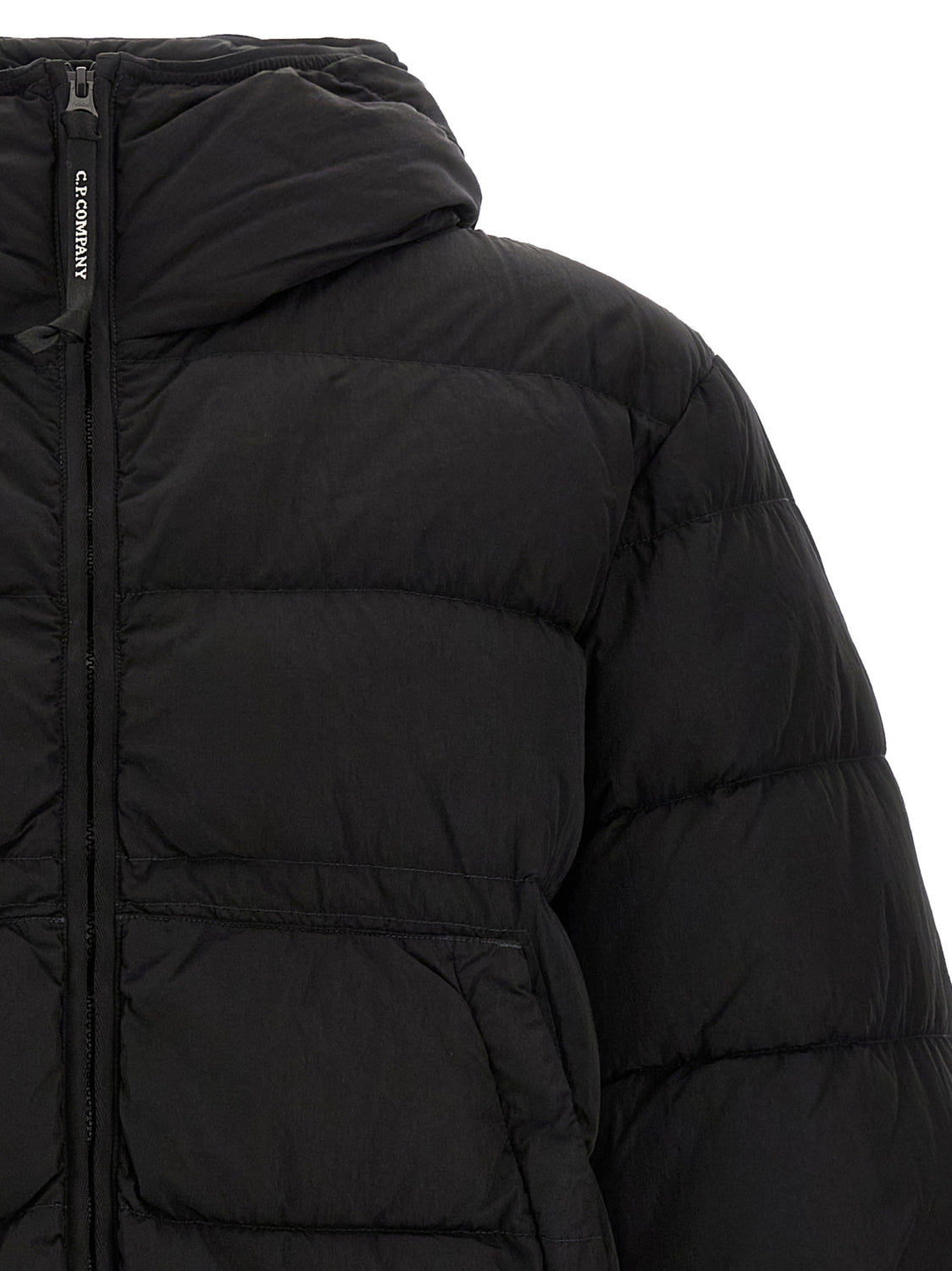 Black Polyamide Full-Length Jacket