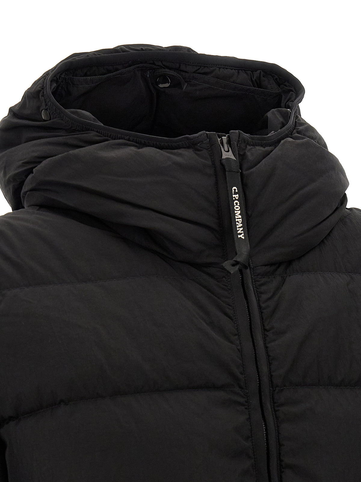 Black Polyamide Full-Length Jacket