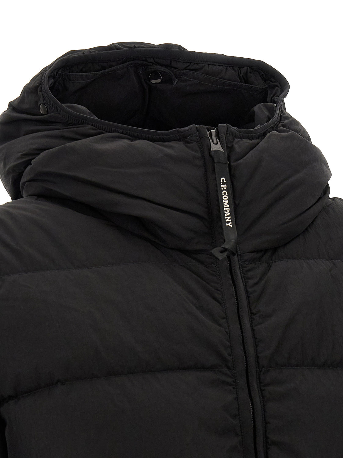 Black Polyamide Full-Length Jacket