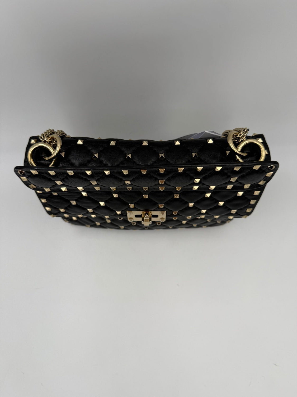 VALENTINO GARAVANI Rockstud Spike Black Handbag