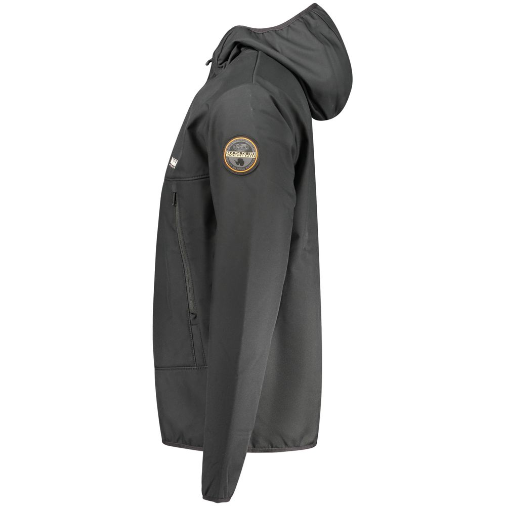 Black Polyester Men's Jacket