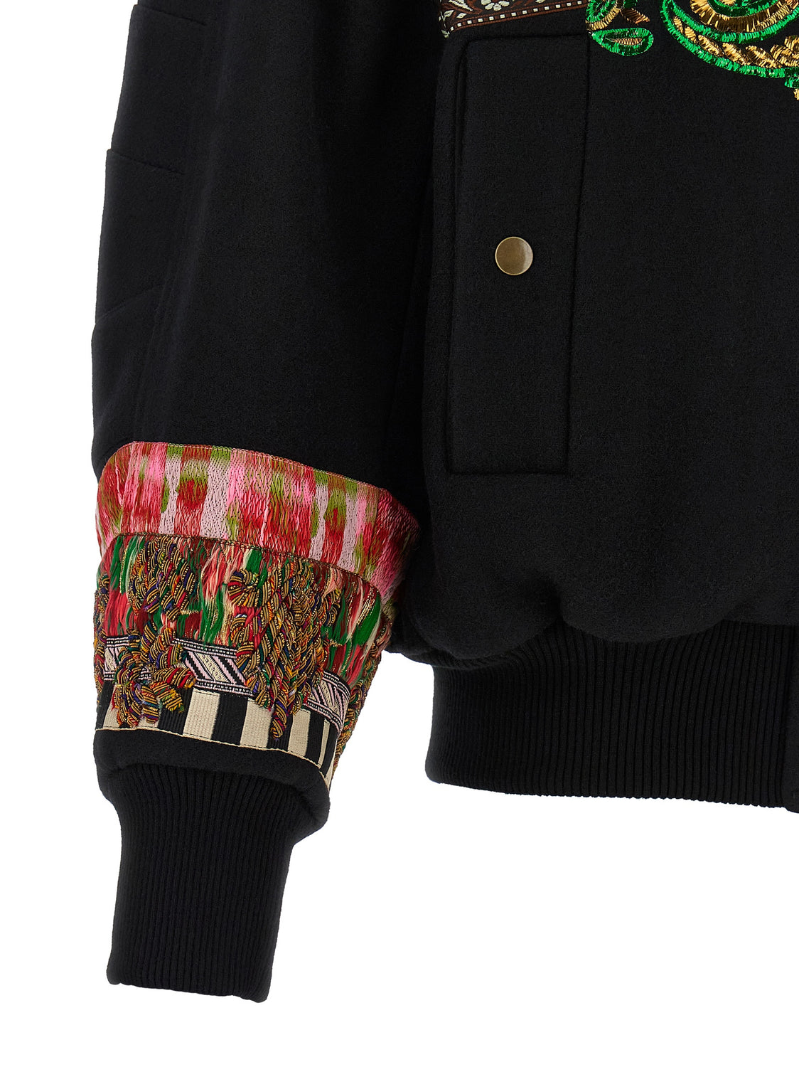Multicolor Wool Bomber
