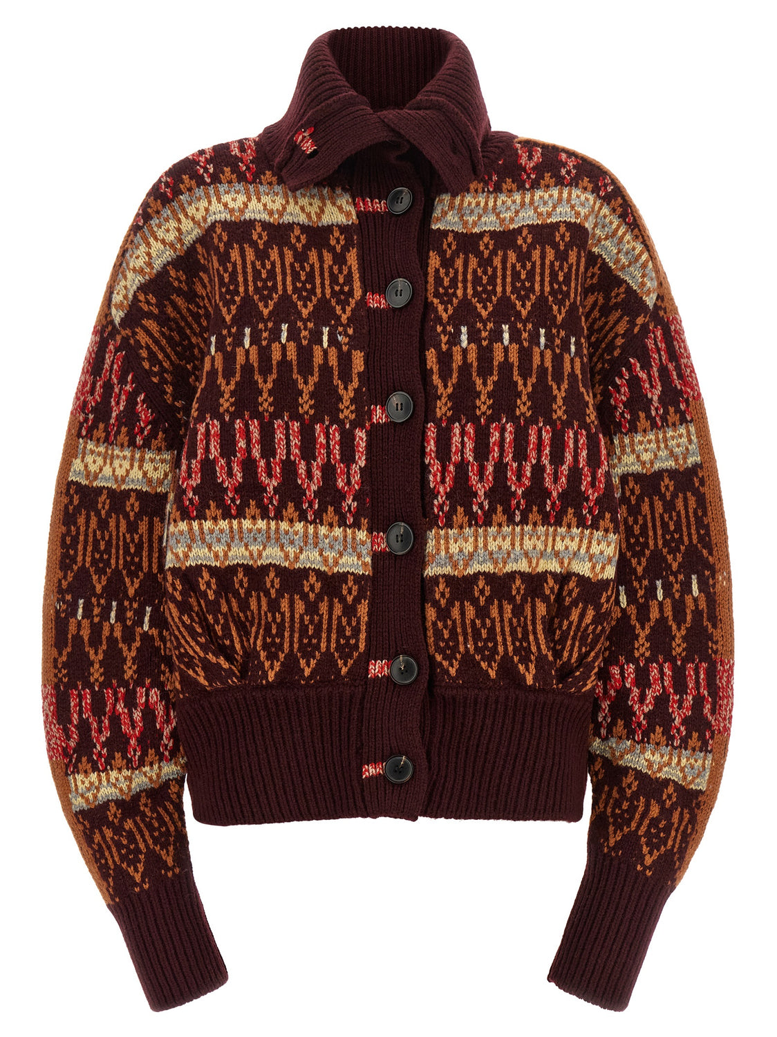 Bordeaux Wool Cardigan
