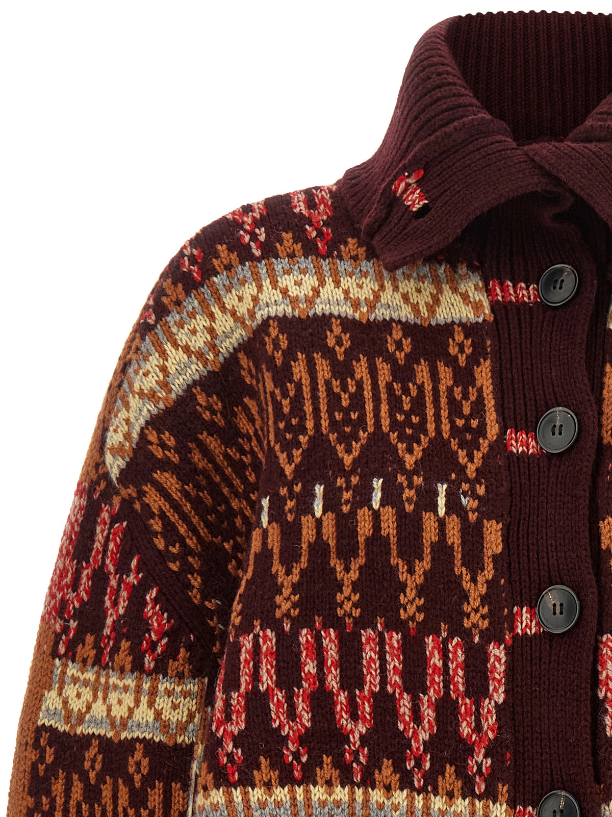 Bordeaux Wool Cardigan