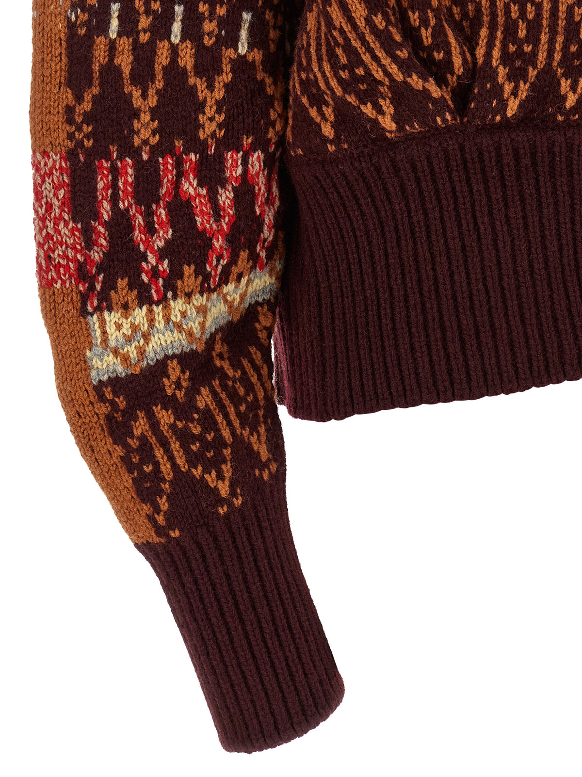 Bordeaux Wool Cardigan