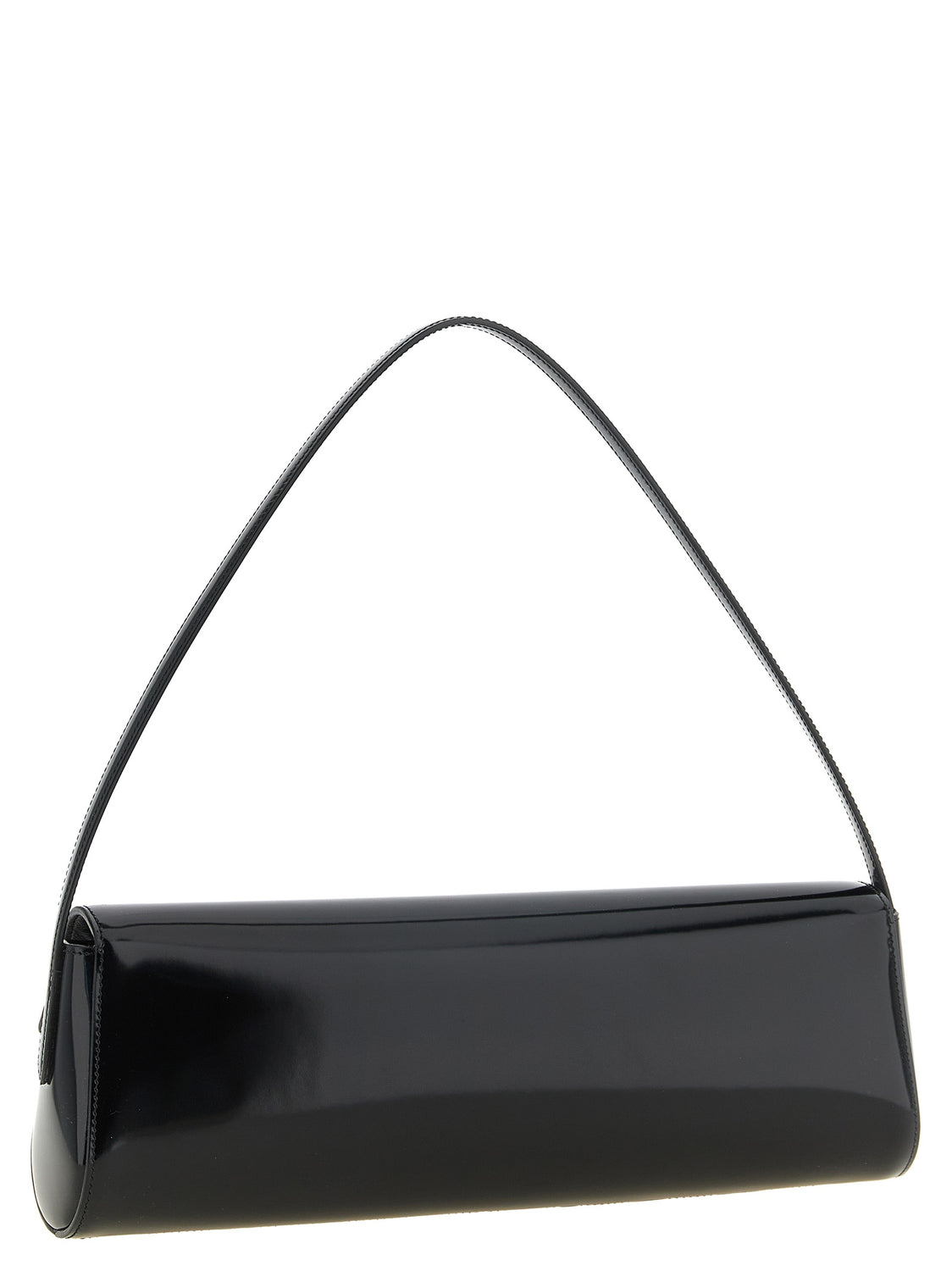 Black Calfskin Shoulder Bag