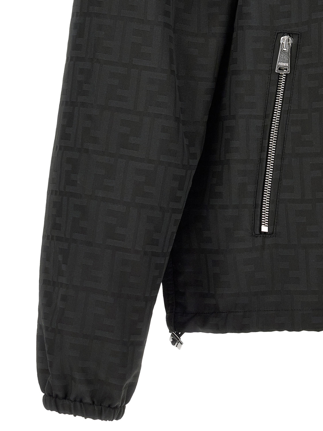 Black Polyester Shell Jacket