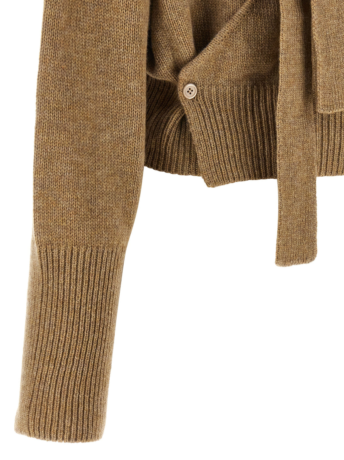Beige Cashmere Cardigan