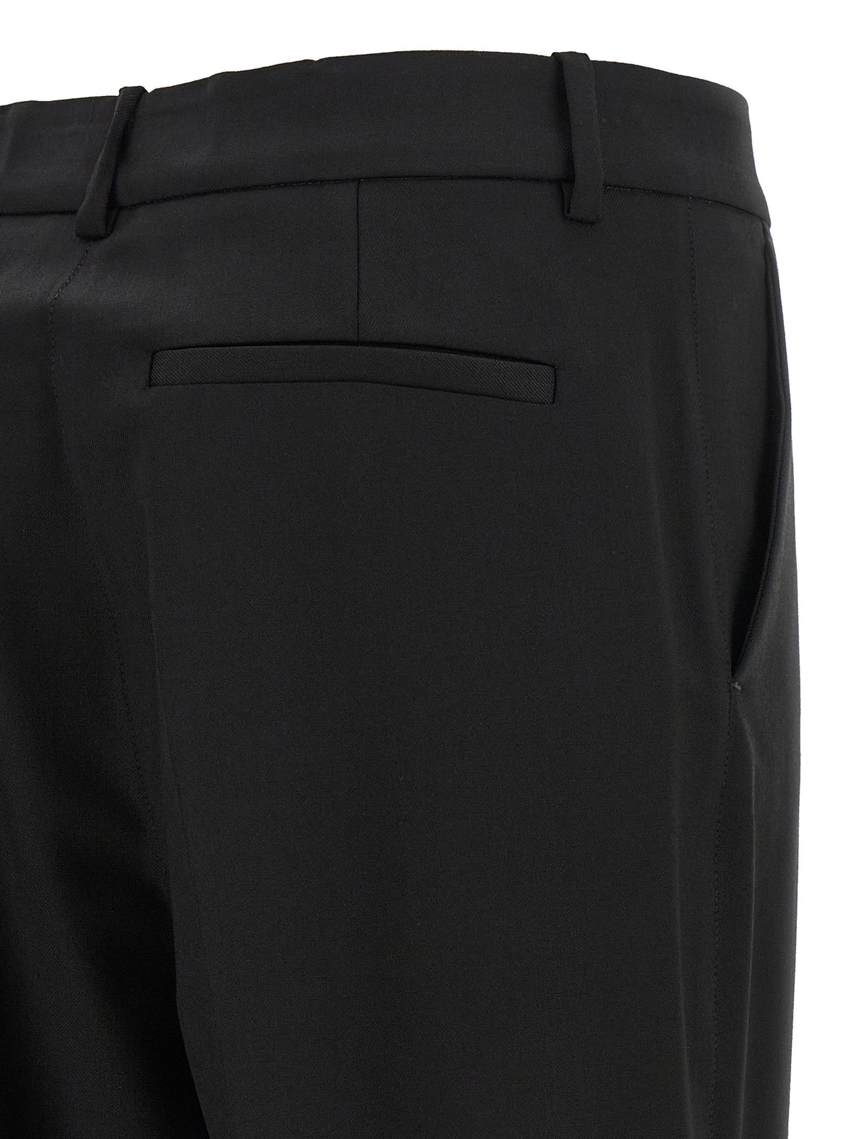 Black Virgin Wool Dress Pants