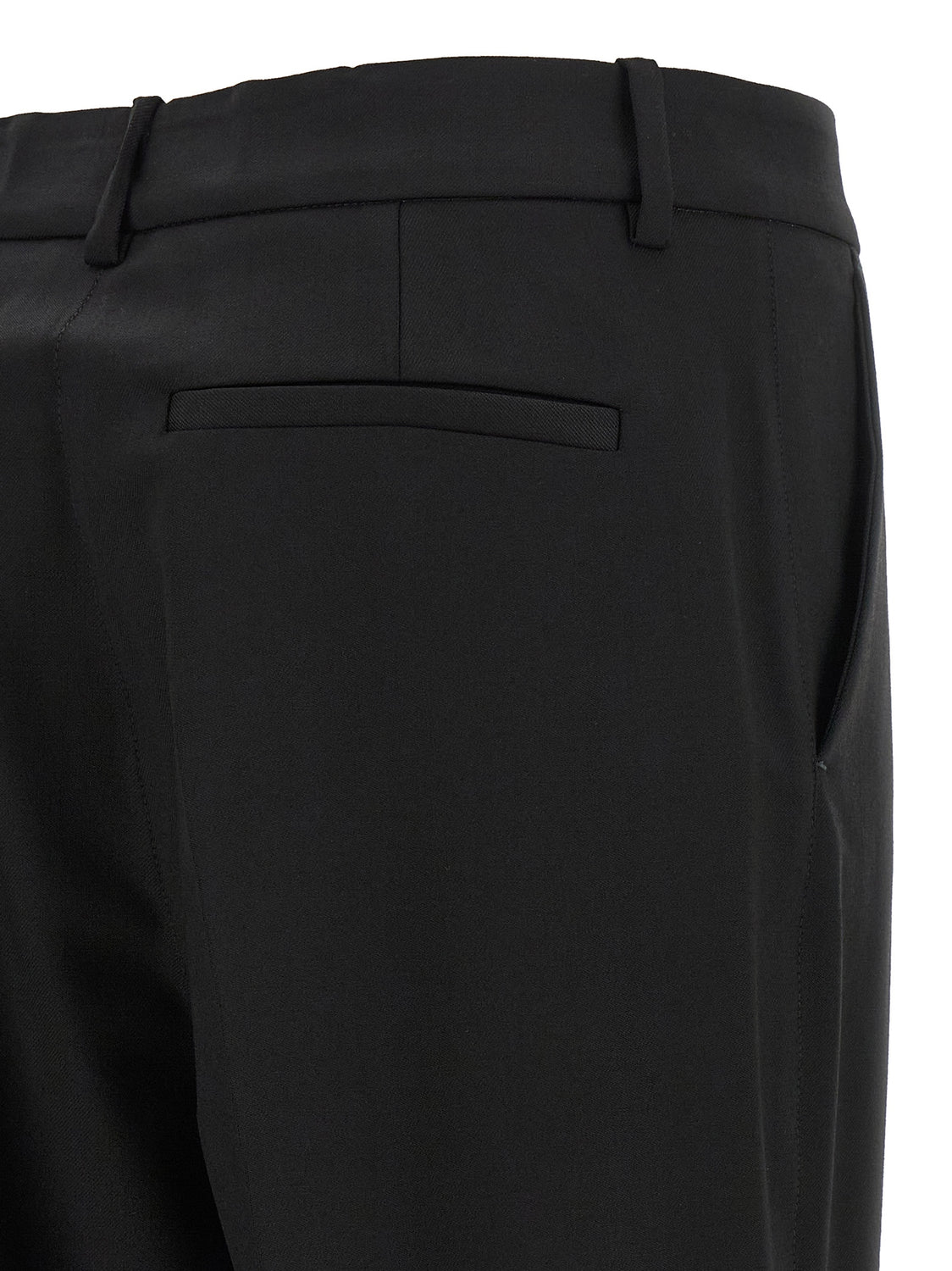 Black Virgin Wool Dress Pants