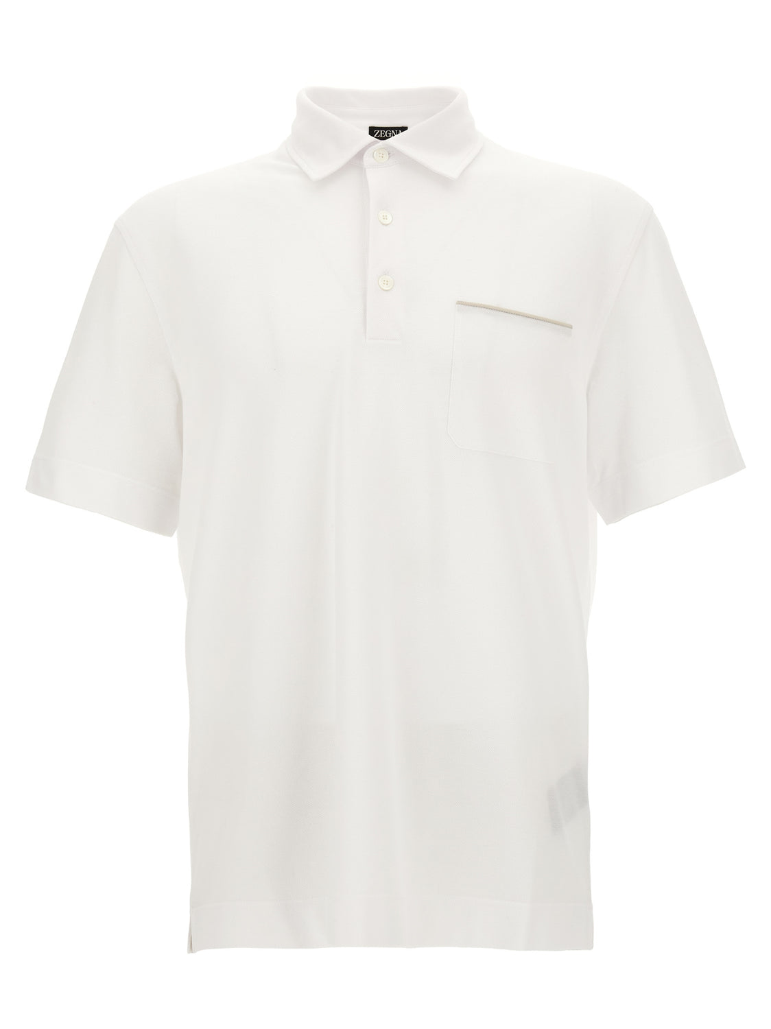 White Cotton Polo Shirt