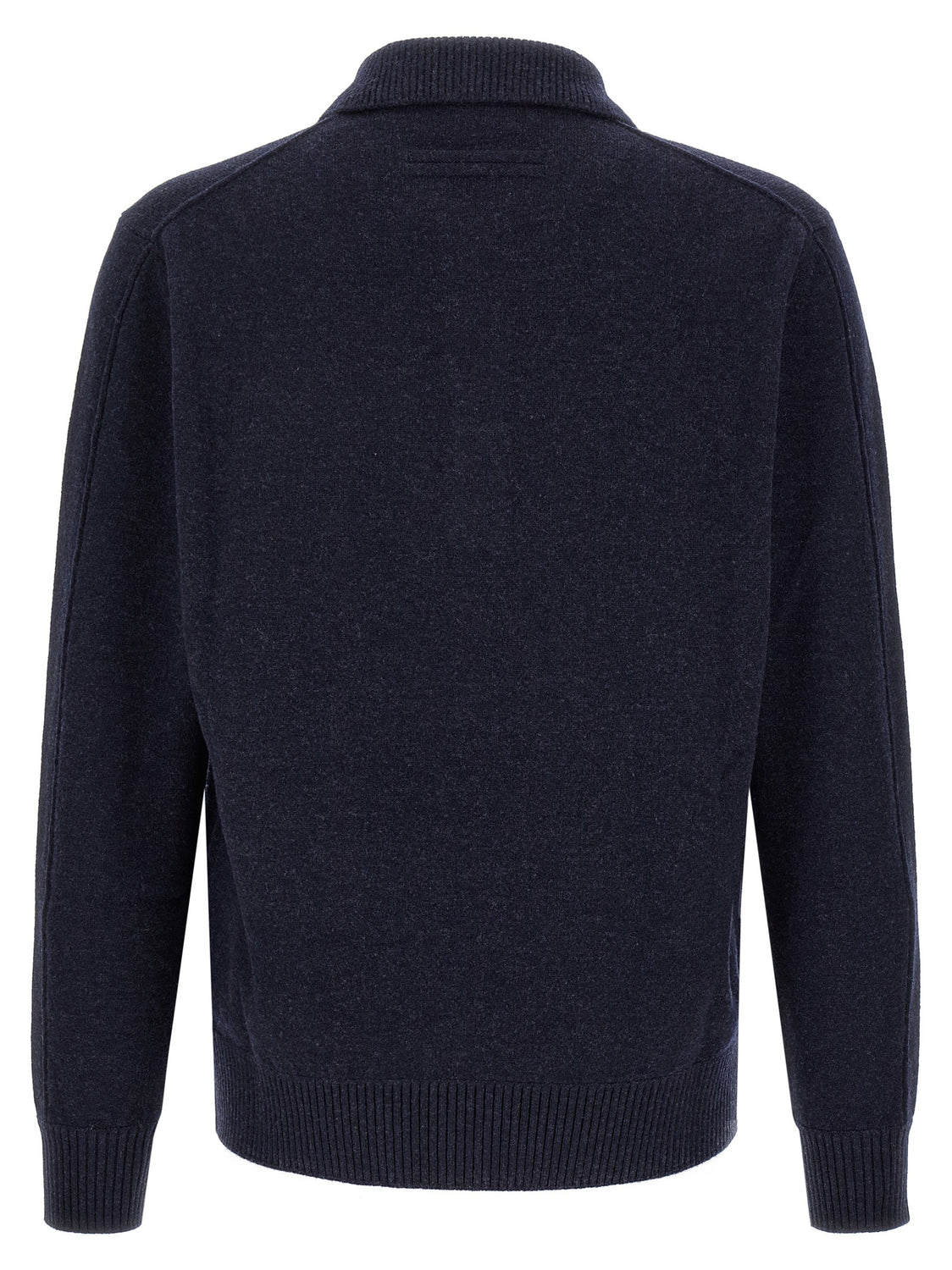Blue Wool Polo Shirt