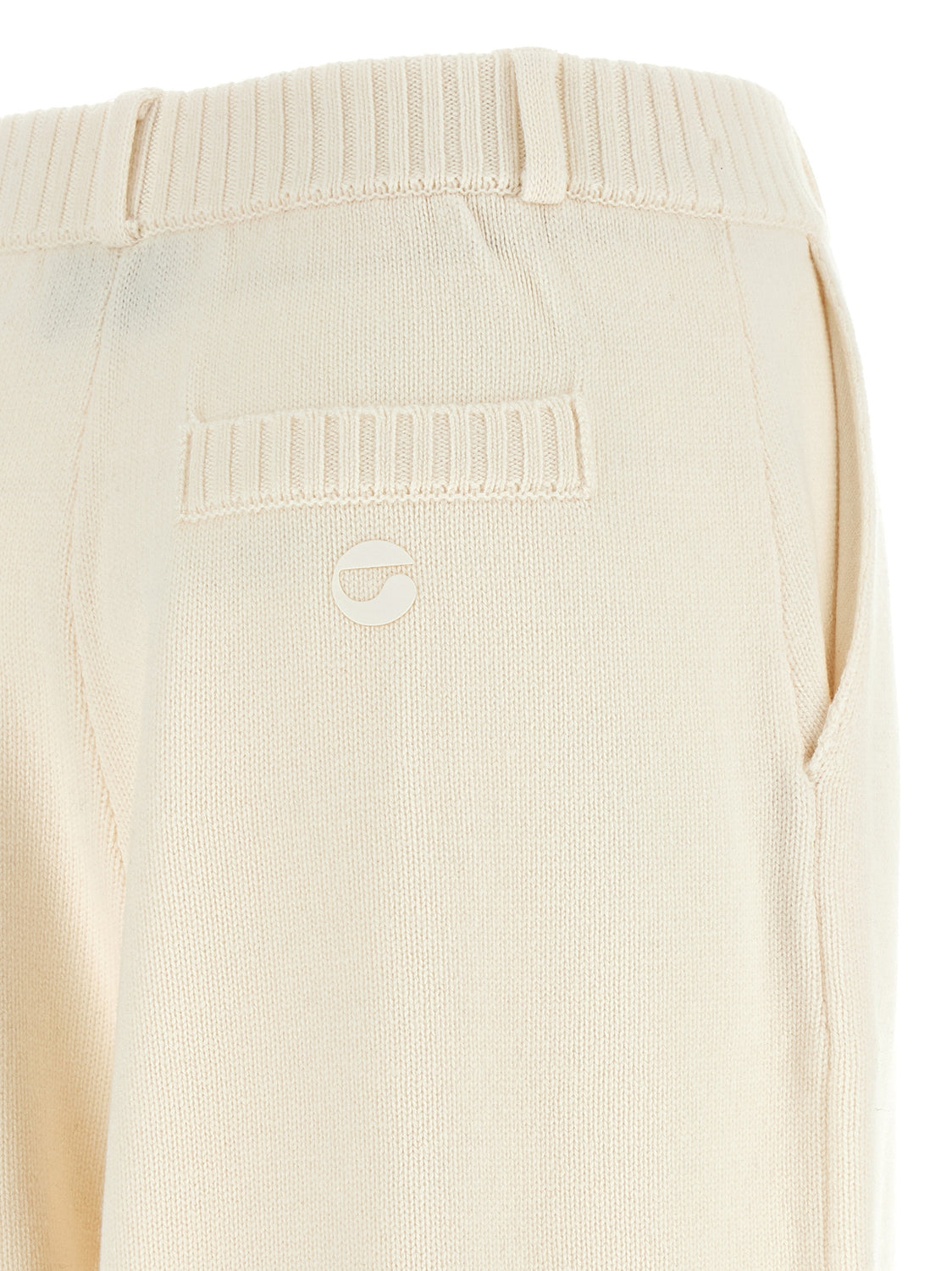 White Wool Casual Pants