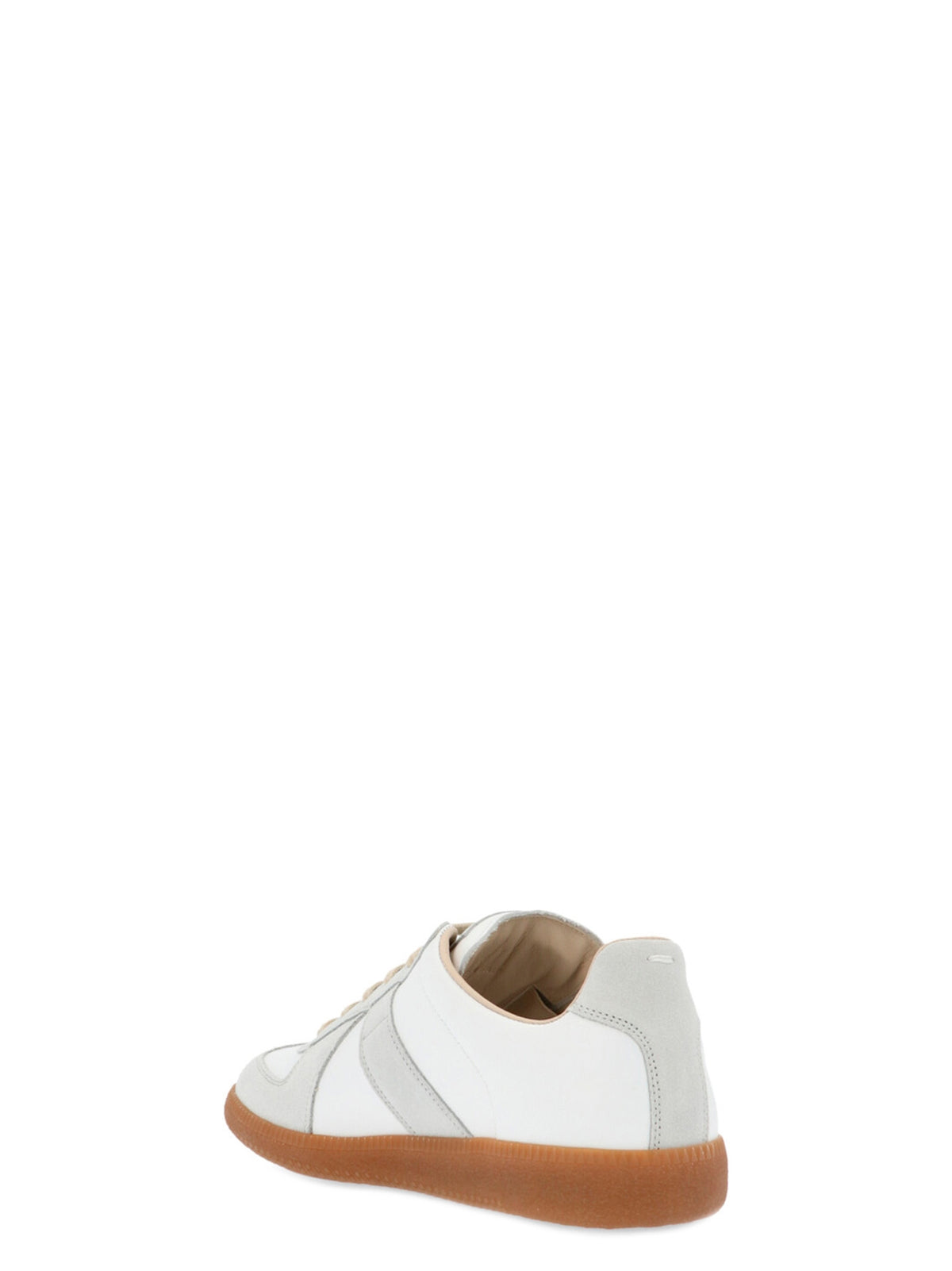 White Polyvinyl Low Top Sneakers