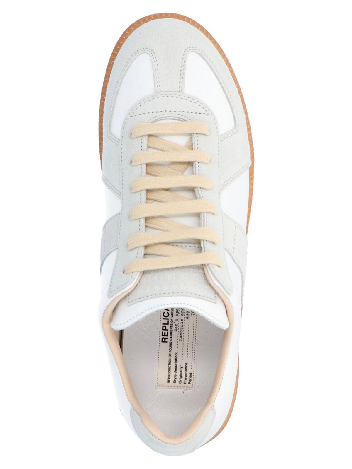 White Polyvinyl Low Top Sneakers