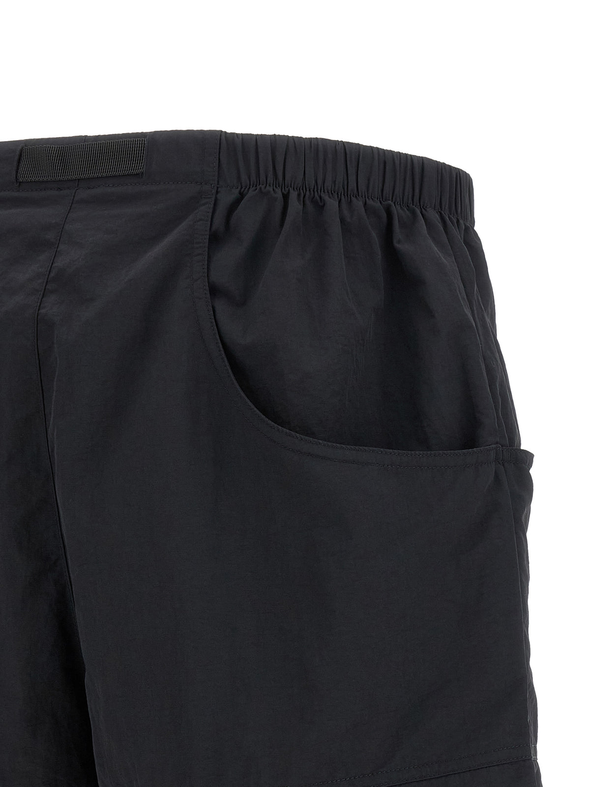Black Nylon Bermuda Shorts